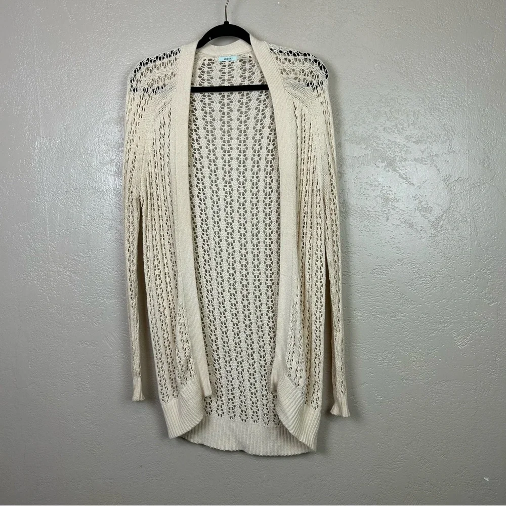 Kimchi Blue Cream Open-Knit Cardigan‎
